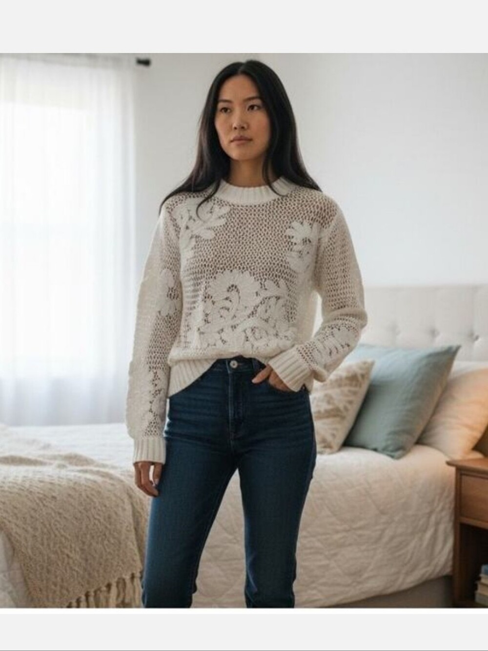 FARM RIO EMBROIDERED KNIT SWEATER - Picture 4 of 10